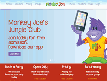Tablet Screenshot of monkeyjoes.com